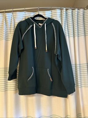 Maurices Forest Green Hoodie with White Drawstrings